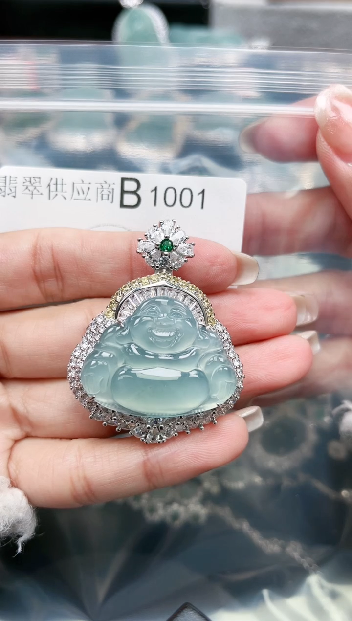 【闪购商品】翡翠颈饰未镶嵌1001赠皮绳