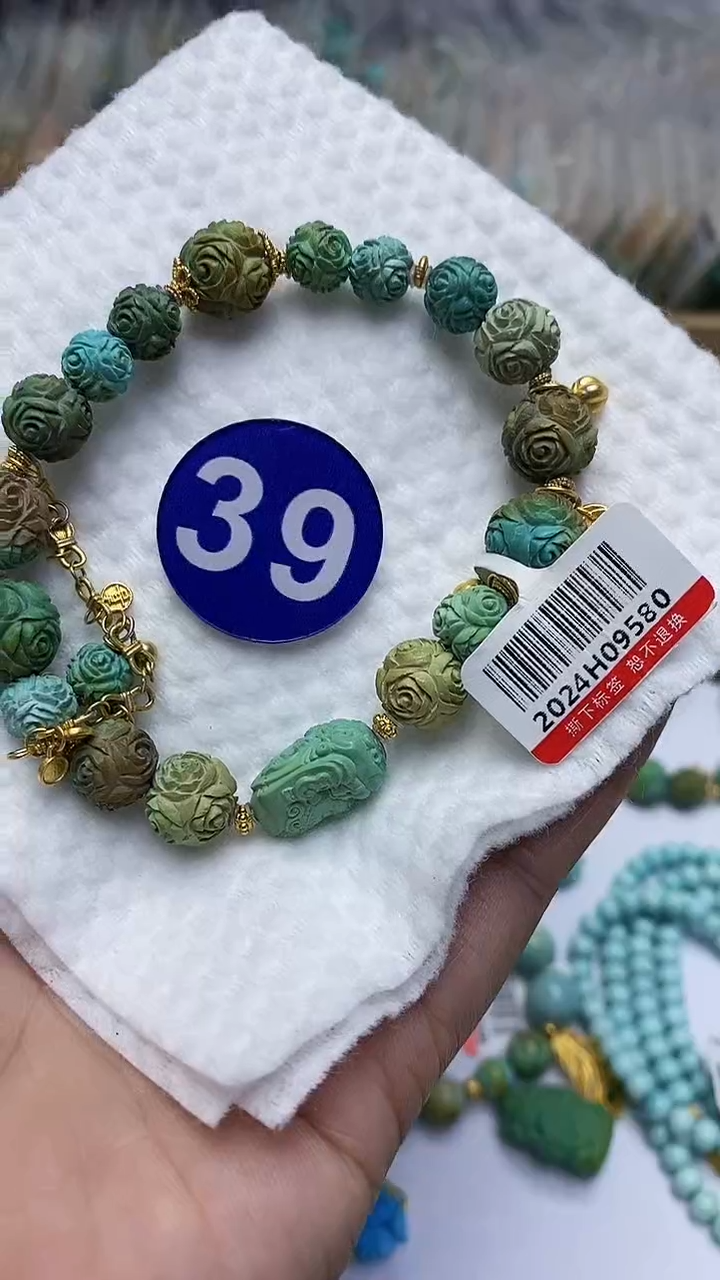 【闪购商品】绿松石手链银S925镶嵌39