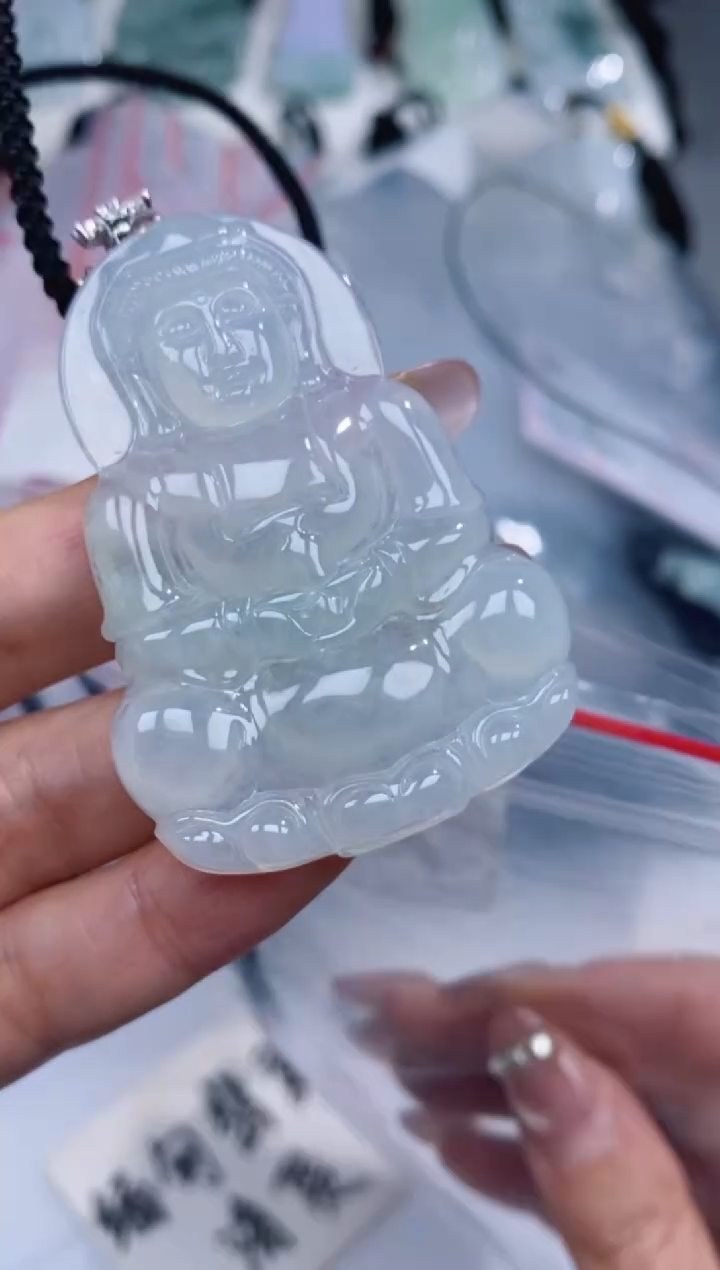 颈饰银S925镶嵌翡翠吊坠