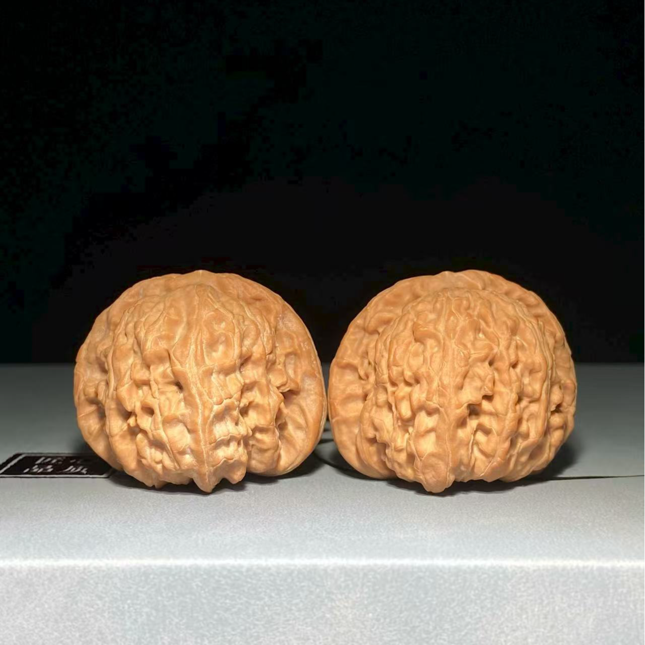 A03文玩核桃把件白狮子边40肚38高33