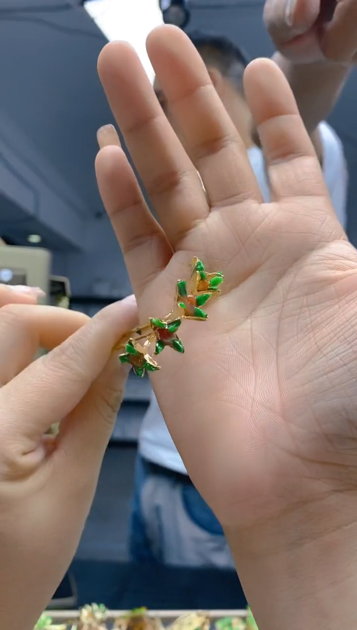 【闪购商品】翡翠耳饰合金195翡翠发簪