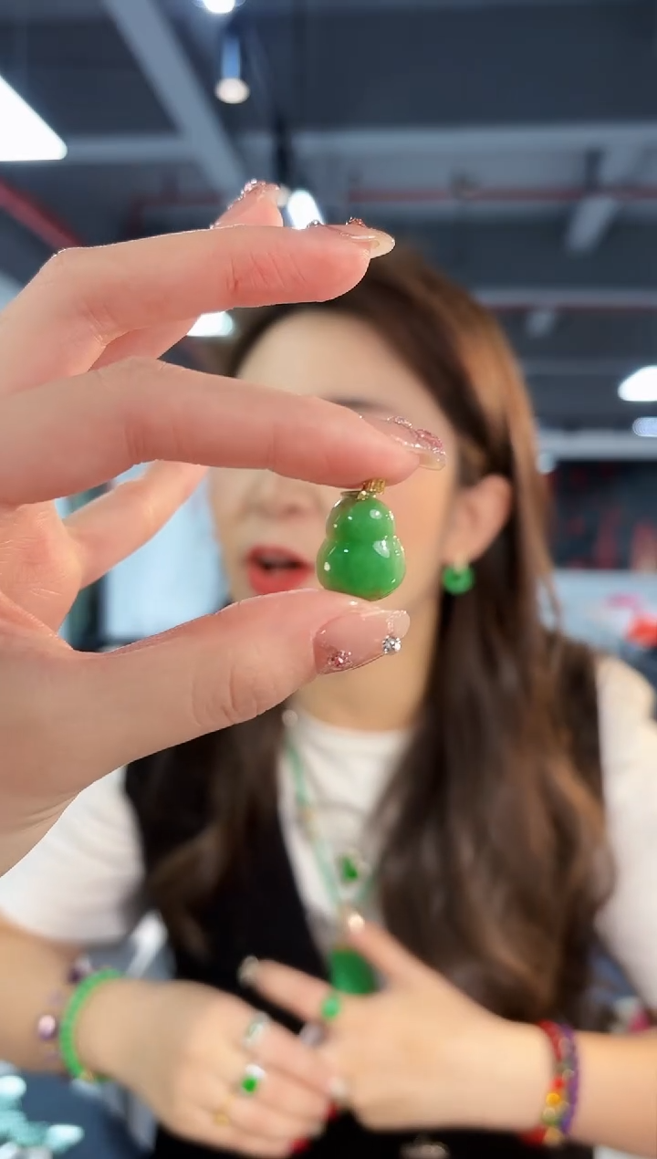 【闪购商品】翡翠颈饰18K金镶嵌缅料A货/支持复检/一件