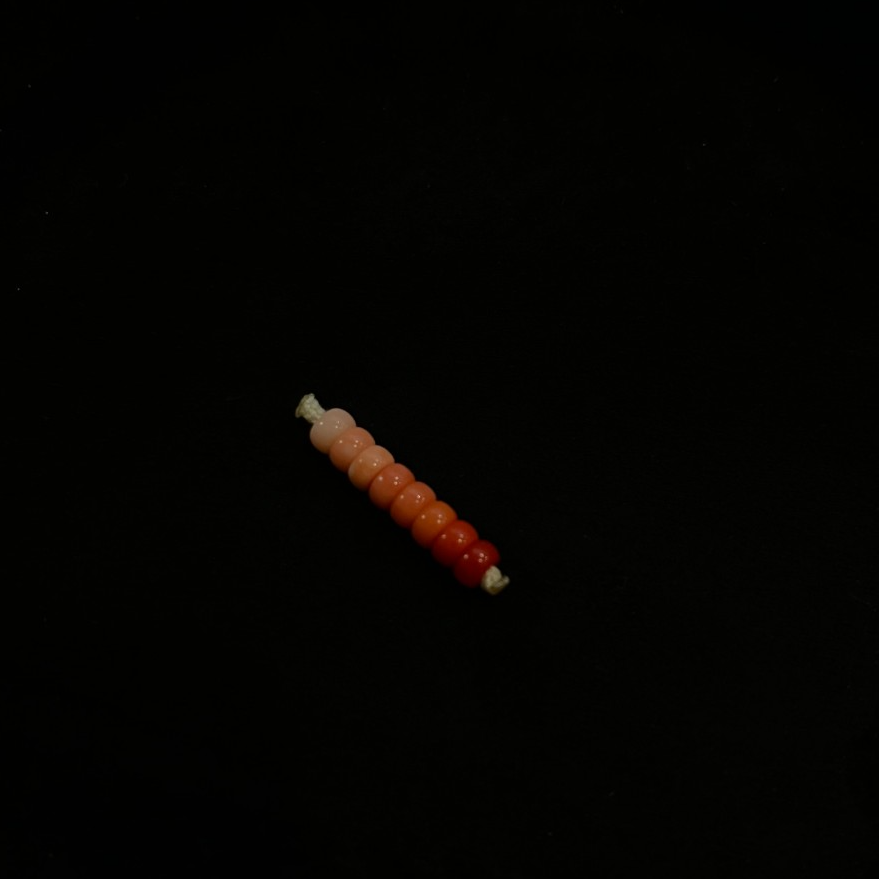 【星耀】天然珊瑚雕刻药片多巴胺渐变色配饰一组8枚