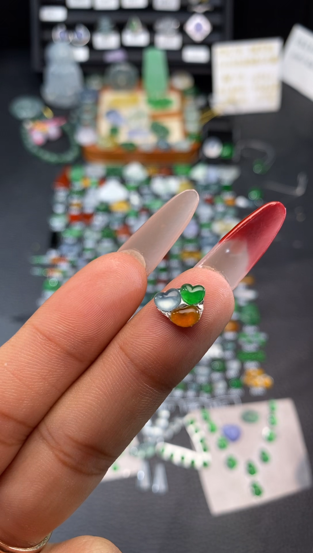 【闪购商品】翡翠挂件未镶嵌爱心