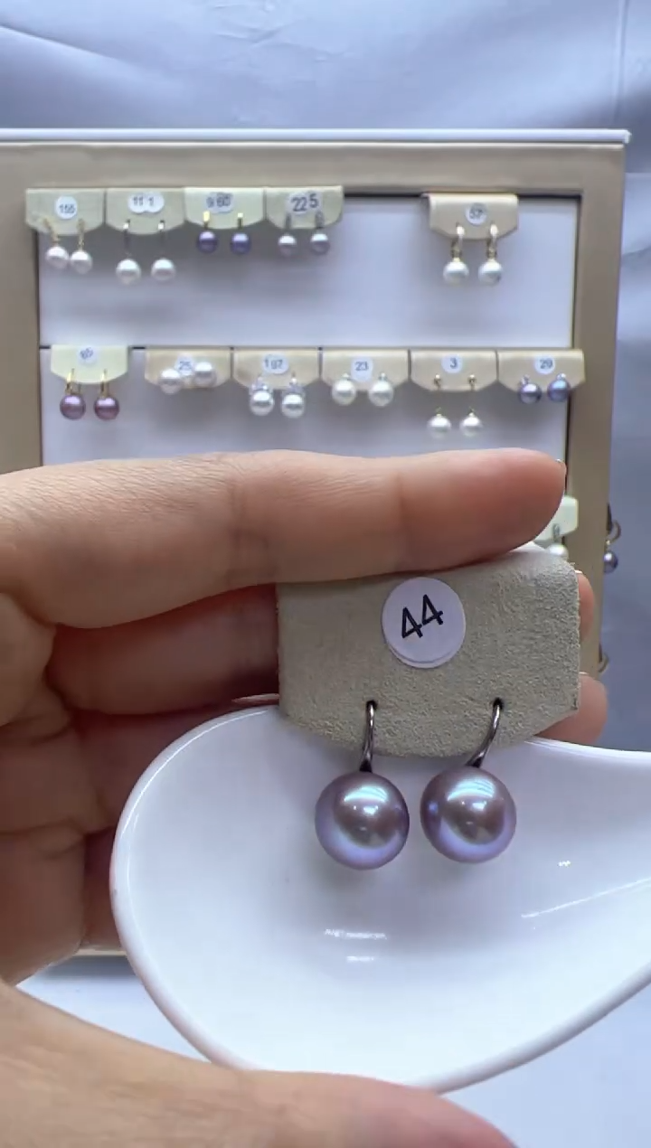 【闪购商品】淡水珍珠耳饰银S925镶嵌44