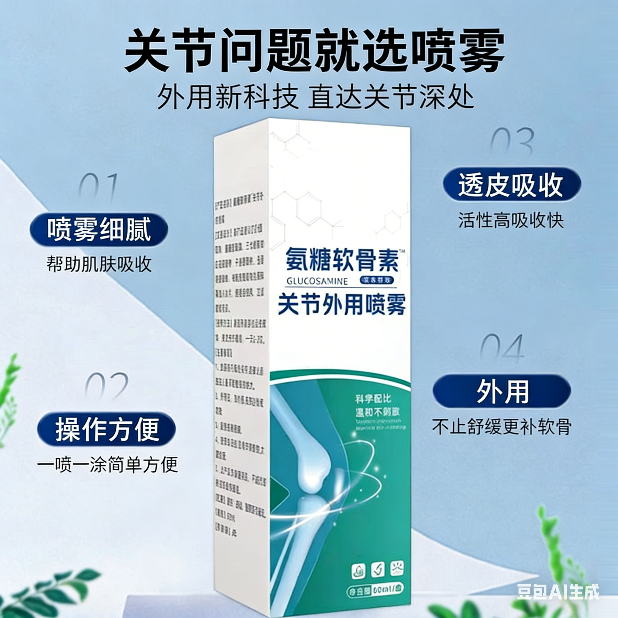 氨糖软骨素喷雾关节外用喷雾膝盖关节腰腿关节-小冬哥专属