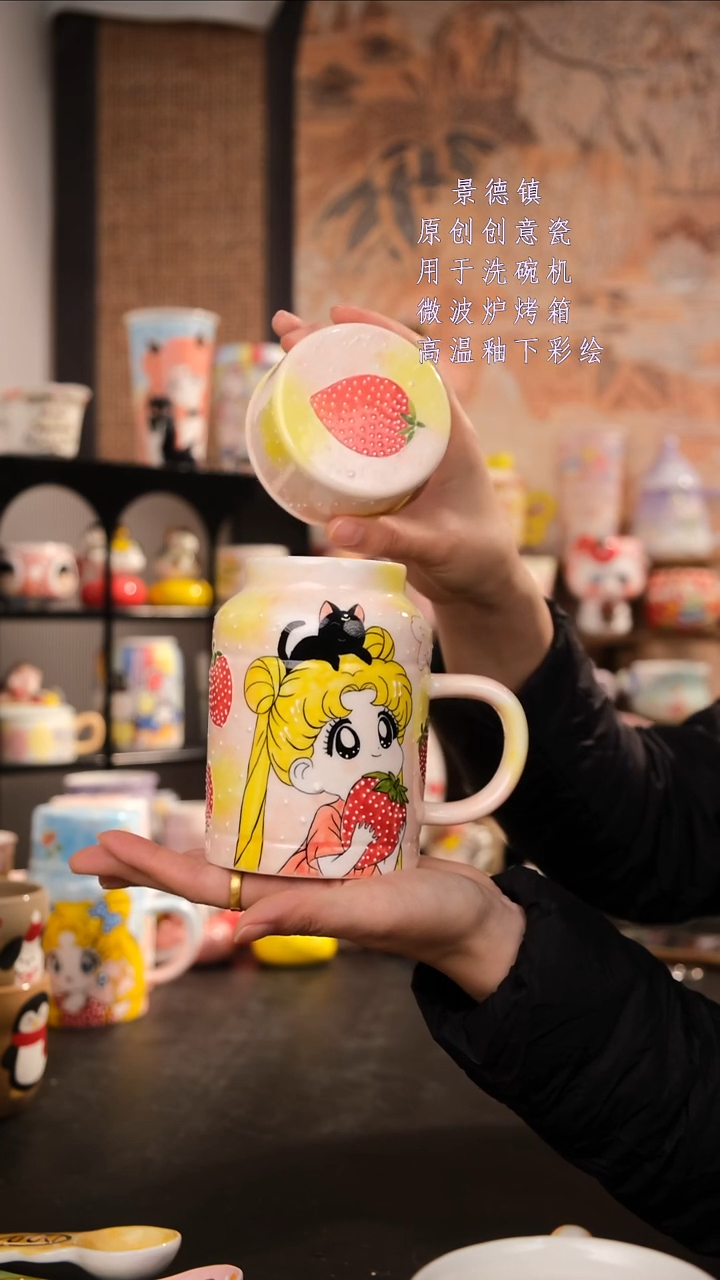 摆件陶旺的可以陶瓷手工手绘设计师款
