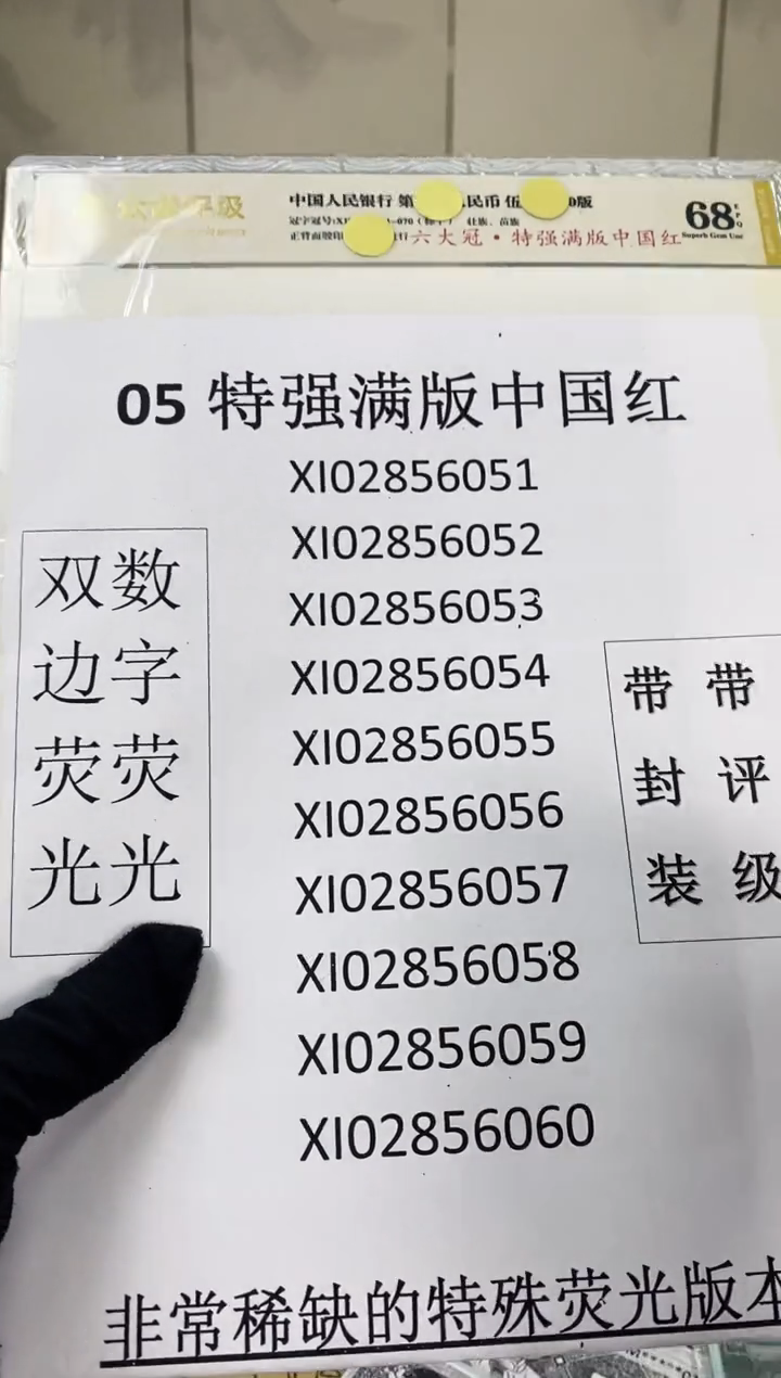 【05XI中国红】特强满版双边荧光（拍九发刀）