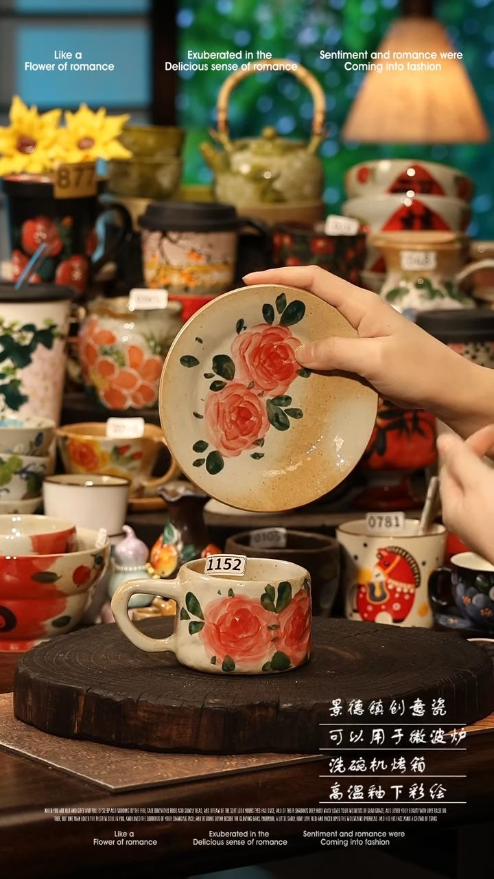 陶瓷景德镇高温釉下彩手工手绘款式@A1152@