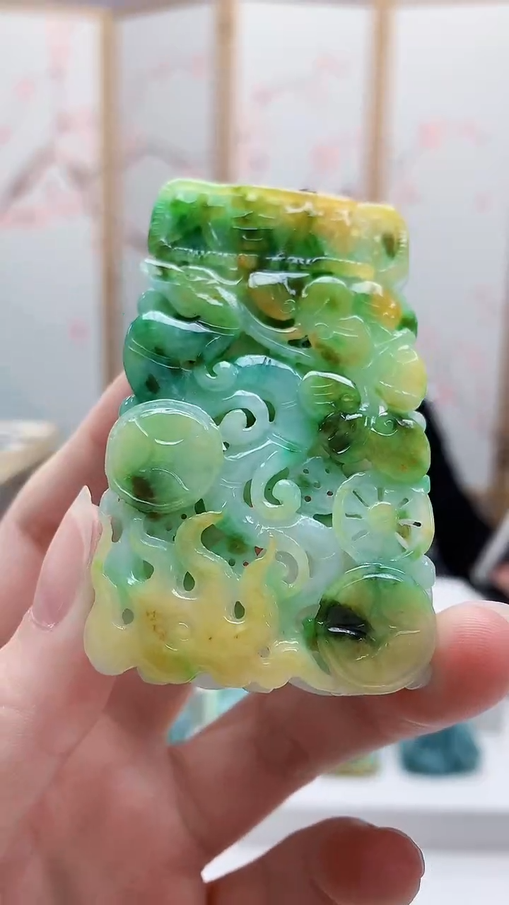 未镶嵌定制翡翠5160ry-毛货挂件74