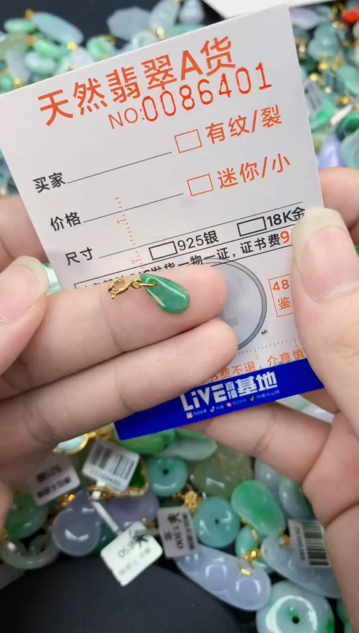 翡翠未镶嵌颈饰         1