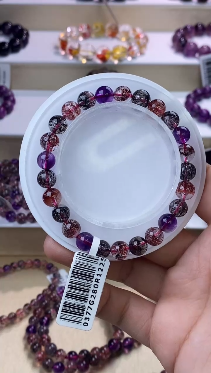 【闪购商品】水晶手链未镶嵌黑加仑超七7m+