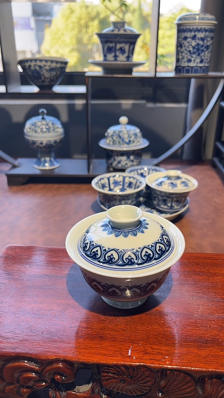 镹曰柴窑手工手绘青花