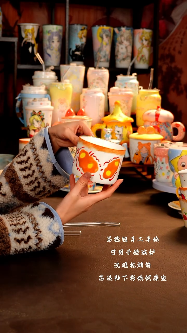 景德镇设计款手工手绘杯杯