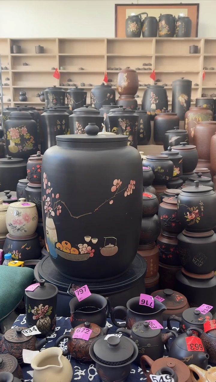 罐瑕疵茶缸高50cm彩填   919