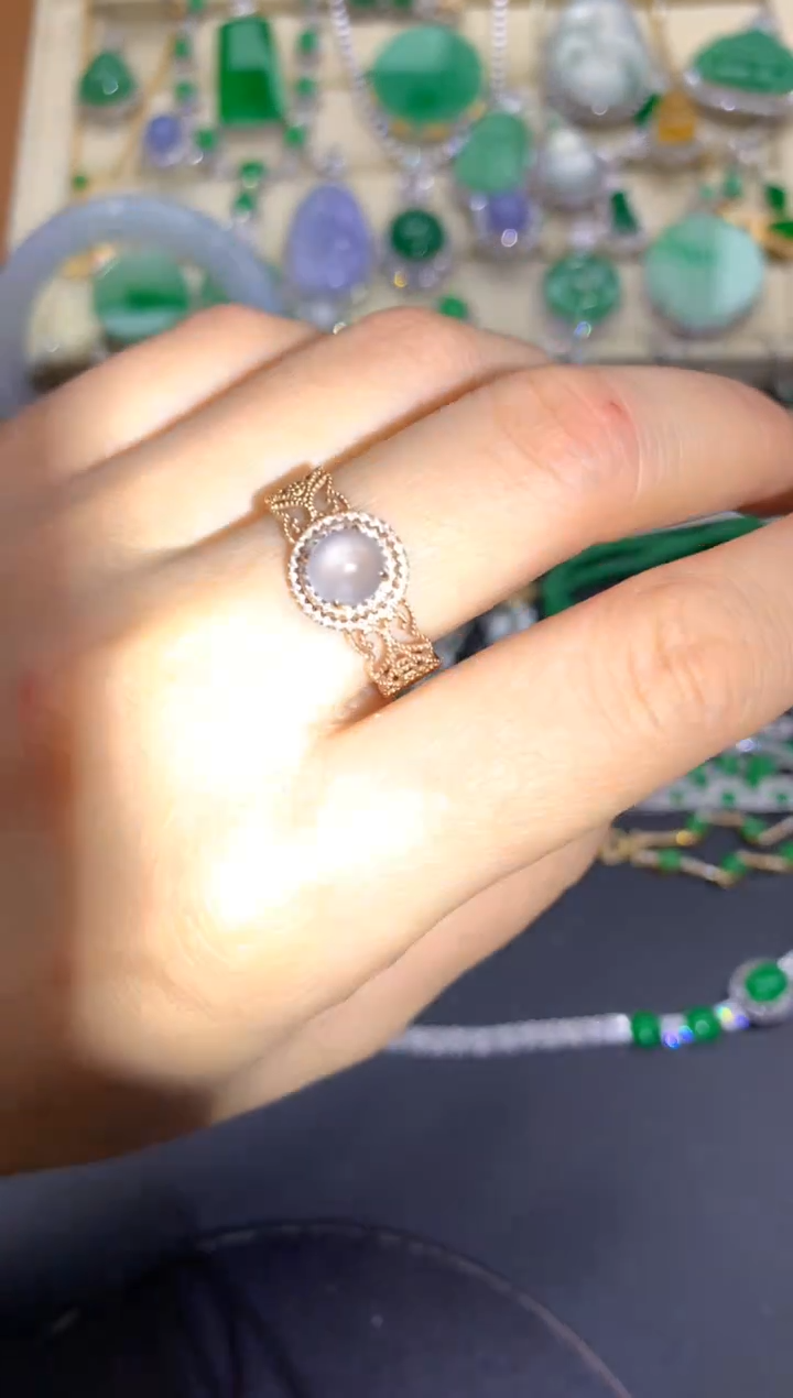 【闪购商品】翡翠戒指18K金镶嵌222-中国好珍宝