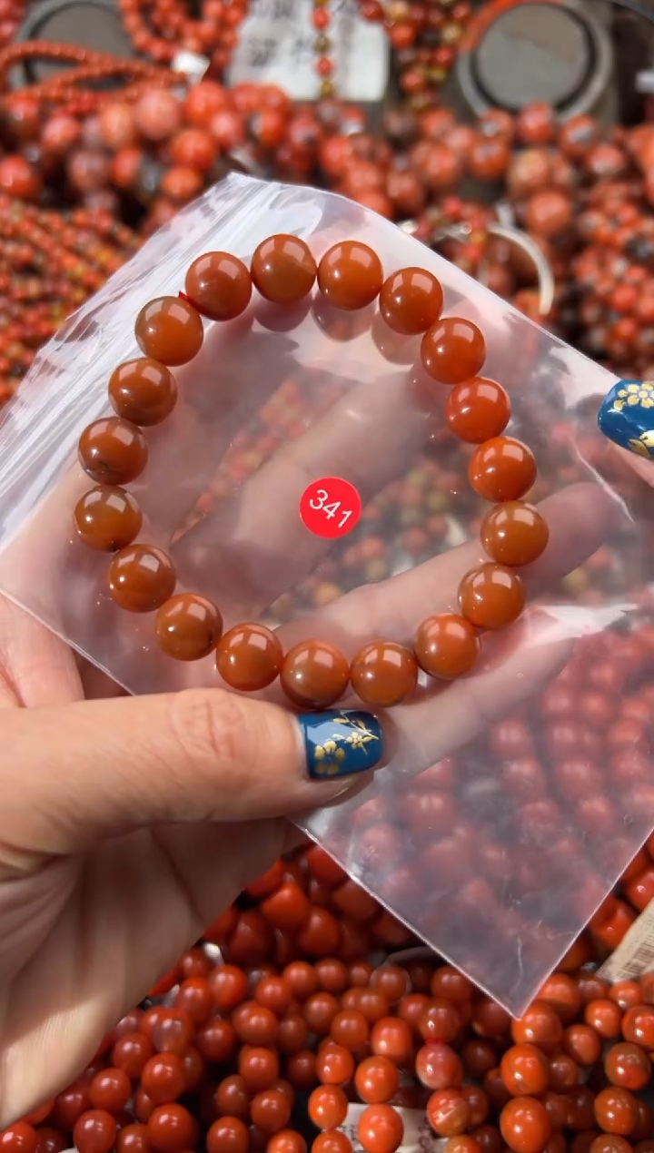 未镶嵌手串南红玛瑙10+