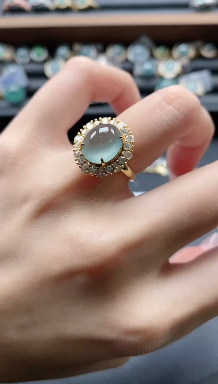 【闪购商品】翡翠戒指银S925镶嵌51151