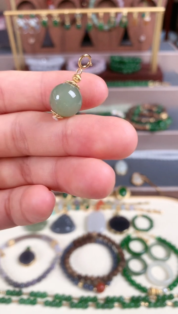 吊坠(不含链)银S925镶嵌和田玉1