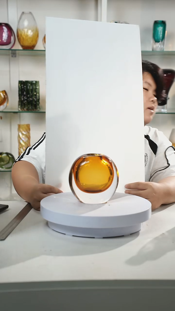 14高轻奢琉璃花器福利正常手工痕迹