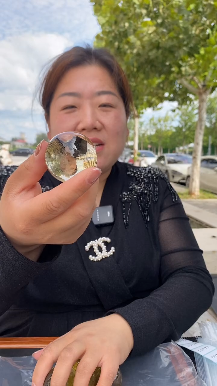 未镶嵌珠宝半成品水晶黄水晶球D193多样性发其一