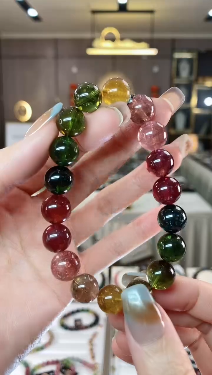 【闪购商品】碧玺单圈手串11mm+未镶嵌一物一证dan