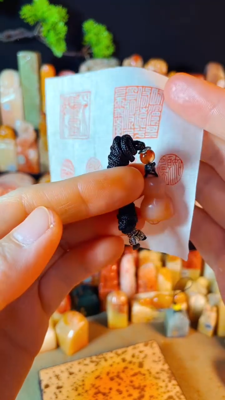 老挝石印石手工篆刻《如愿》