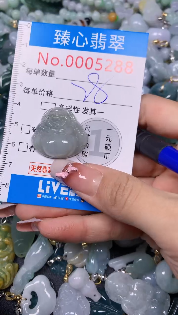 【闪购商品】翡翠颈饰未镶嵌含绳0005288