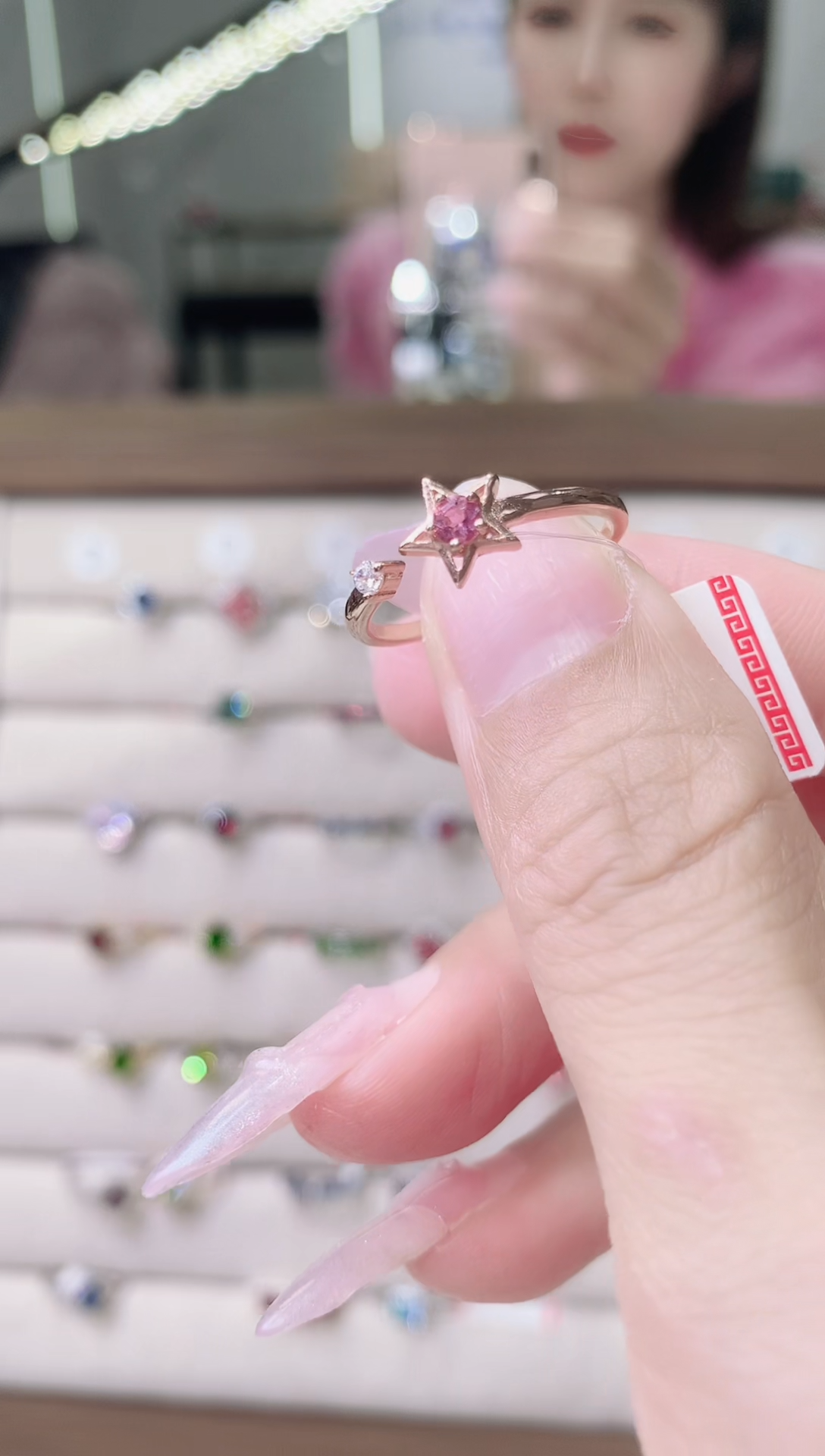 【闪购商品】碧玺戒指银S925镶嵌91-10