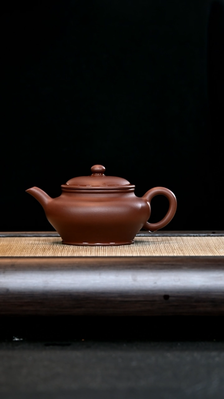 【闪购商品】紫砂茶壶Ah4122 虚扁 红紫泥