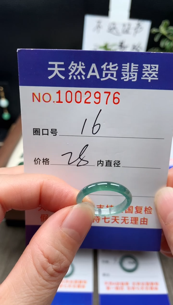 未镶嵌戒指翡翠16#