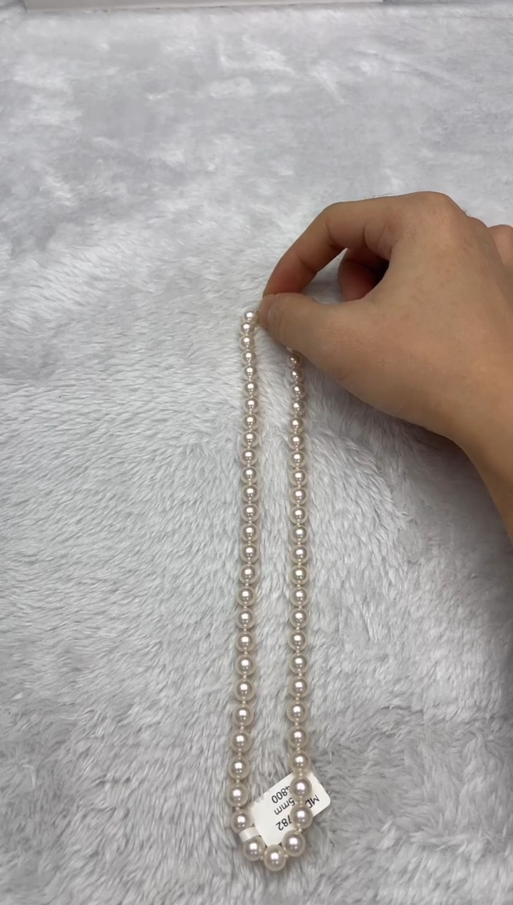 项链银S925镶嵌海水珍珠AK7-7.5mm