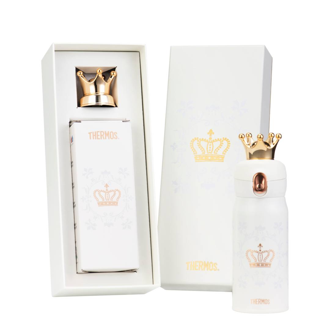 【A等品微瑕】膳魔师女王杯白色礼盒+金色皇冠 SMS-WH02-QUEEN轻奢