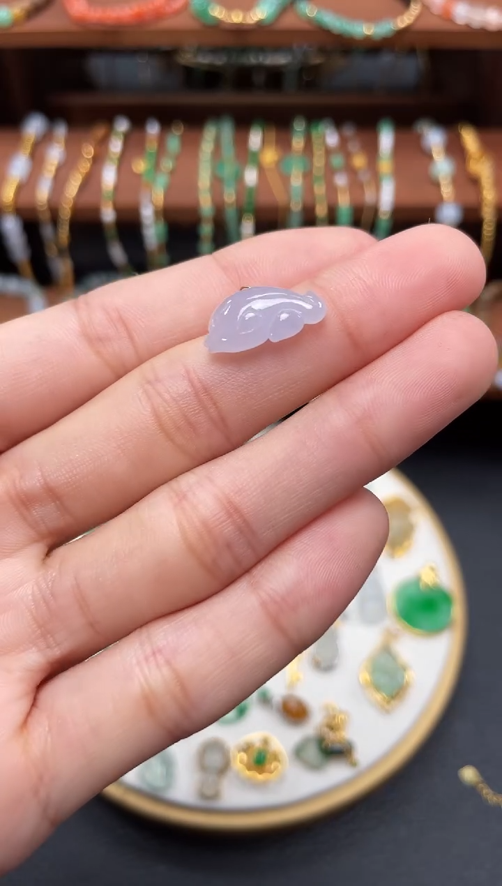 【闪购商品】翡翠吊坠(不含链)18K金镶嵌一个   JK719