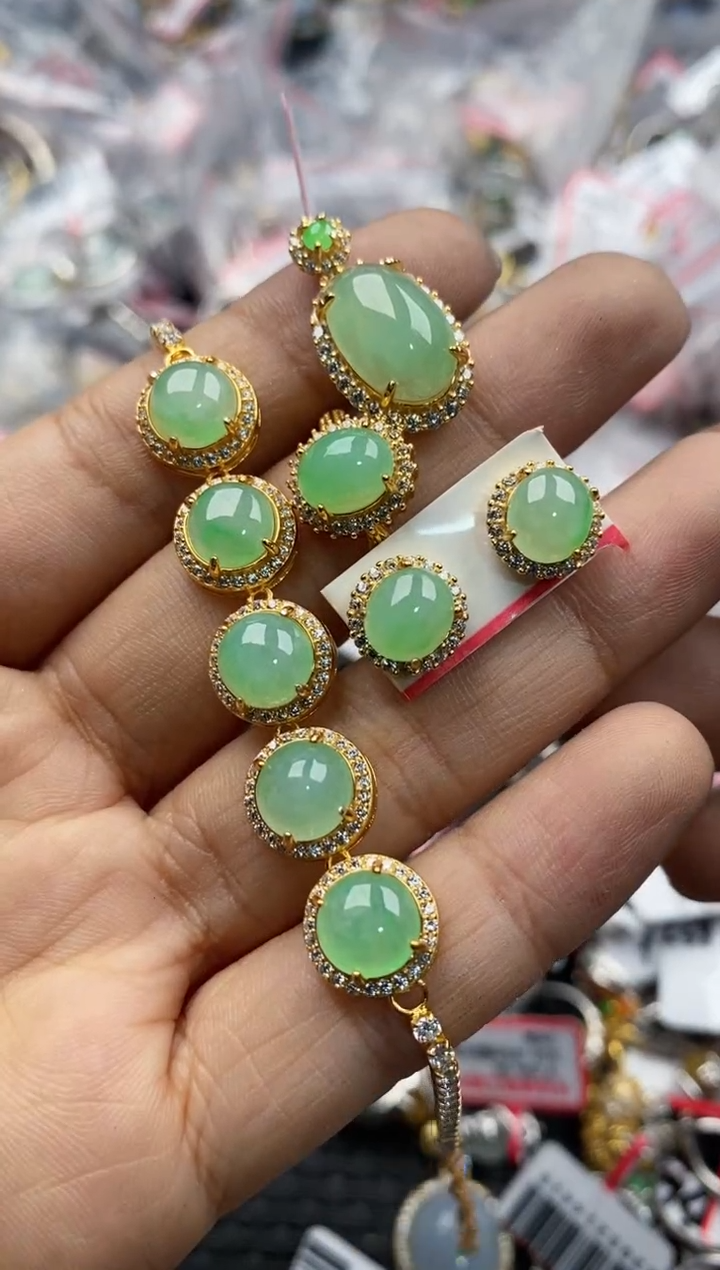 银S925镶嵌戒指翡翠171717---4