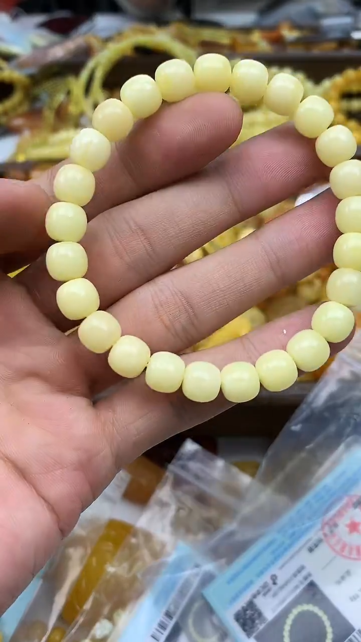 裸石蜜蜡未镶嵌手串卡8