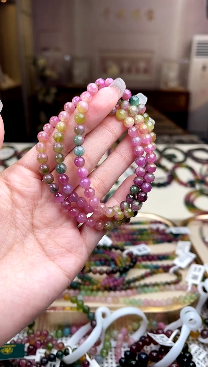 【闪购商品】碧玺/未镶嵌5mm+碧玺多圈多样性发货