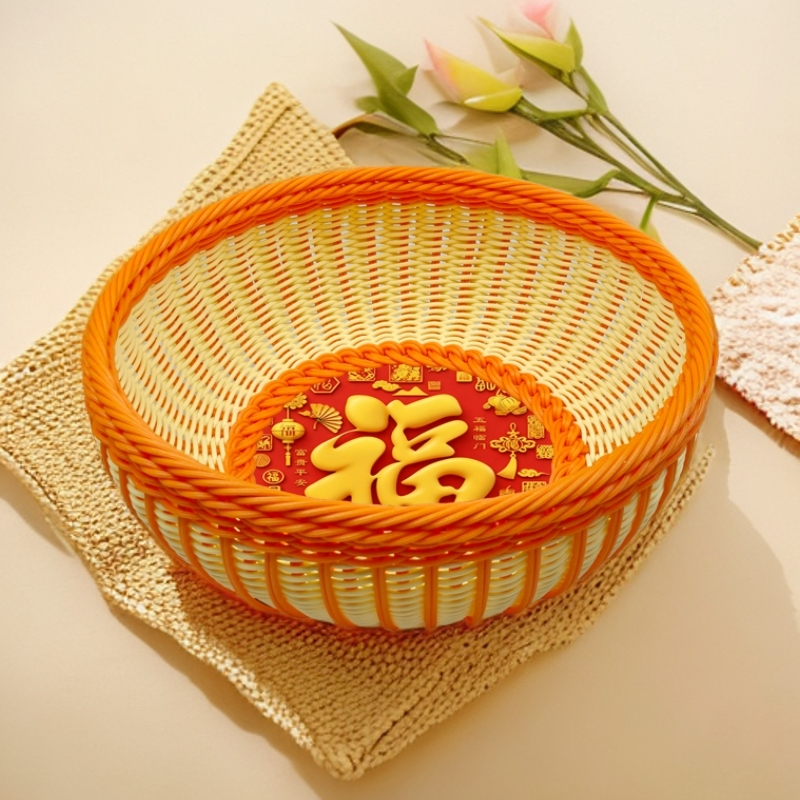 （18底板灯笼筐）diy手工编织全套材料包藤条篮收纳篓筐成人教学