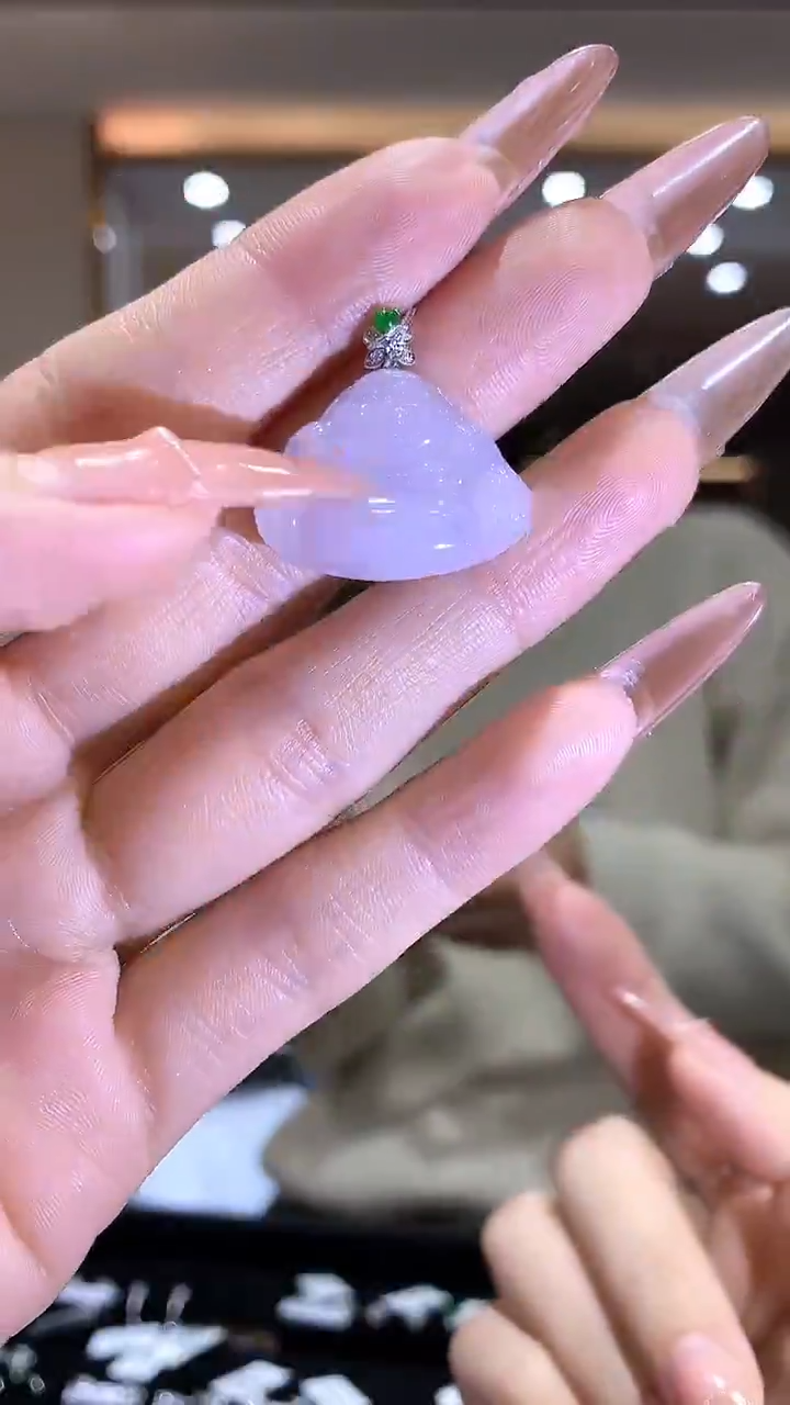 【闪购商品】翡翠吊坠(不含链)18K金镶嵌翡翠吊坠YC