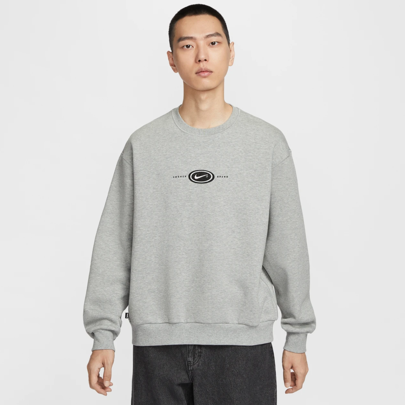 NIKE/耐克男子宽松加绒滑板上衣冬季新款SB圆领卫衣HV0248063