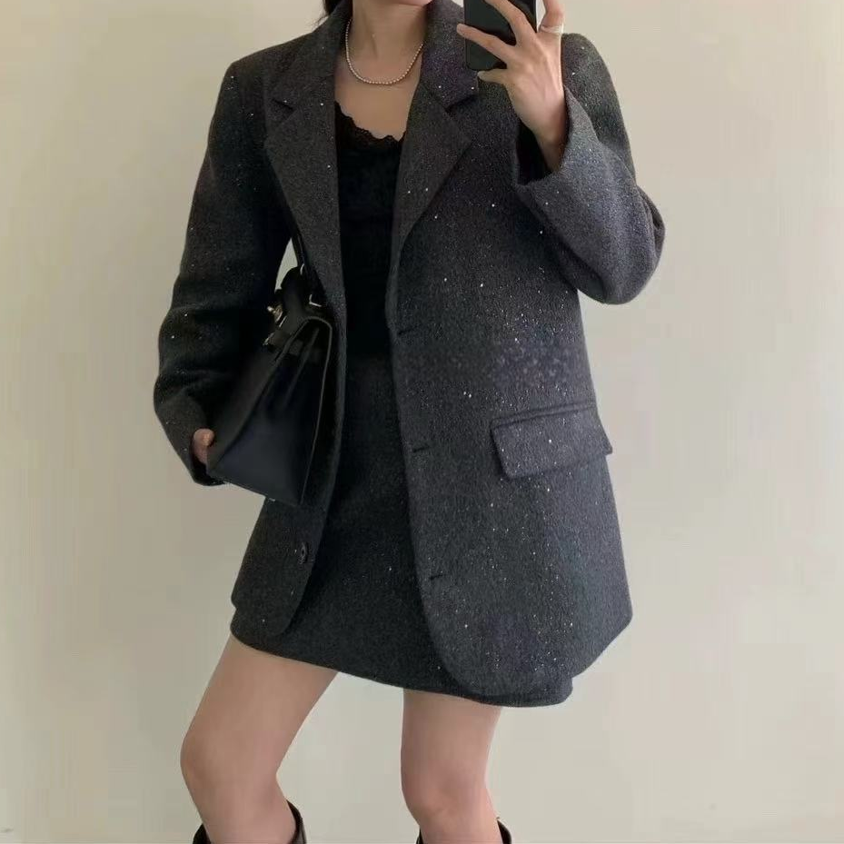 XIE4    韩系新款外套短裤套装70285