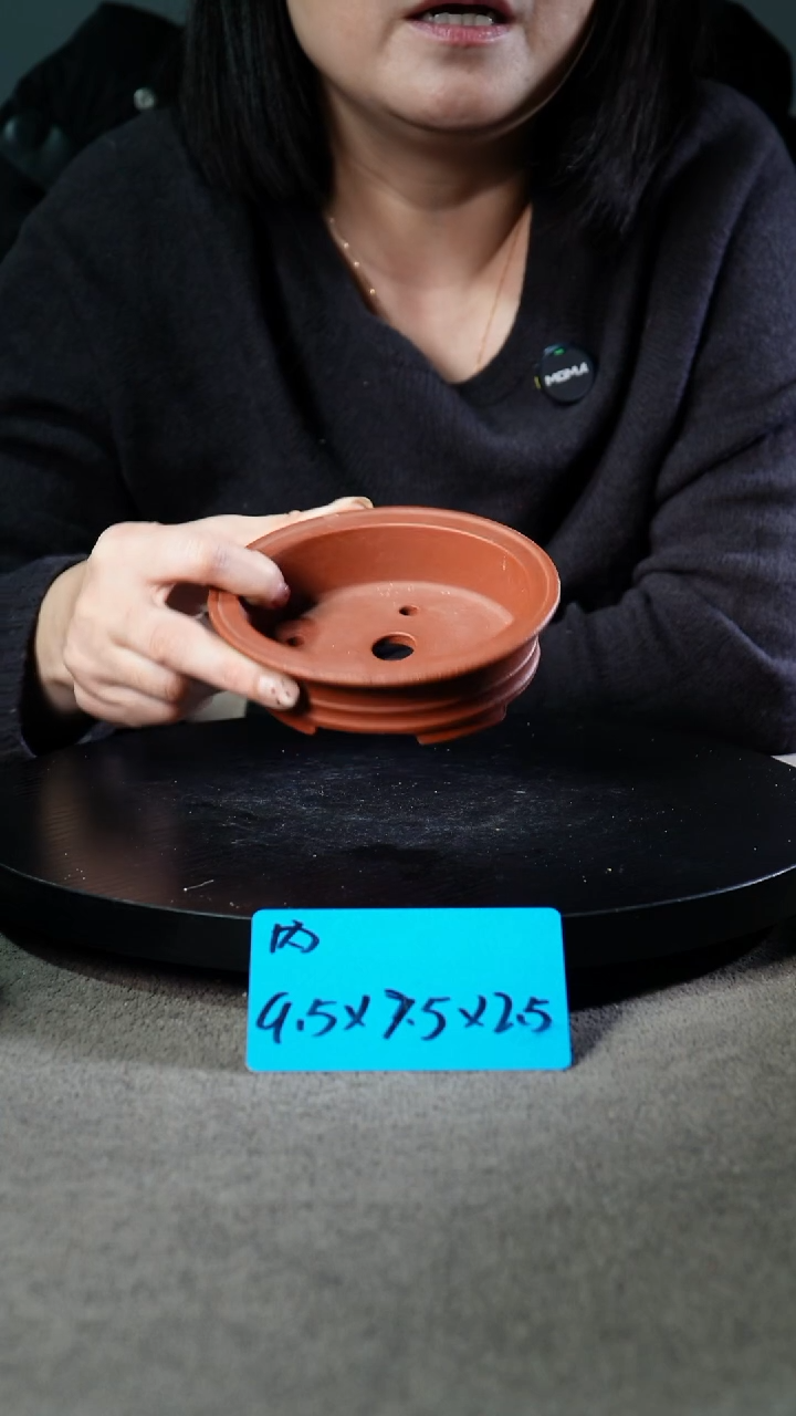 宜兴紫砂小花盆盆