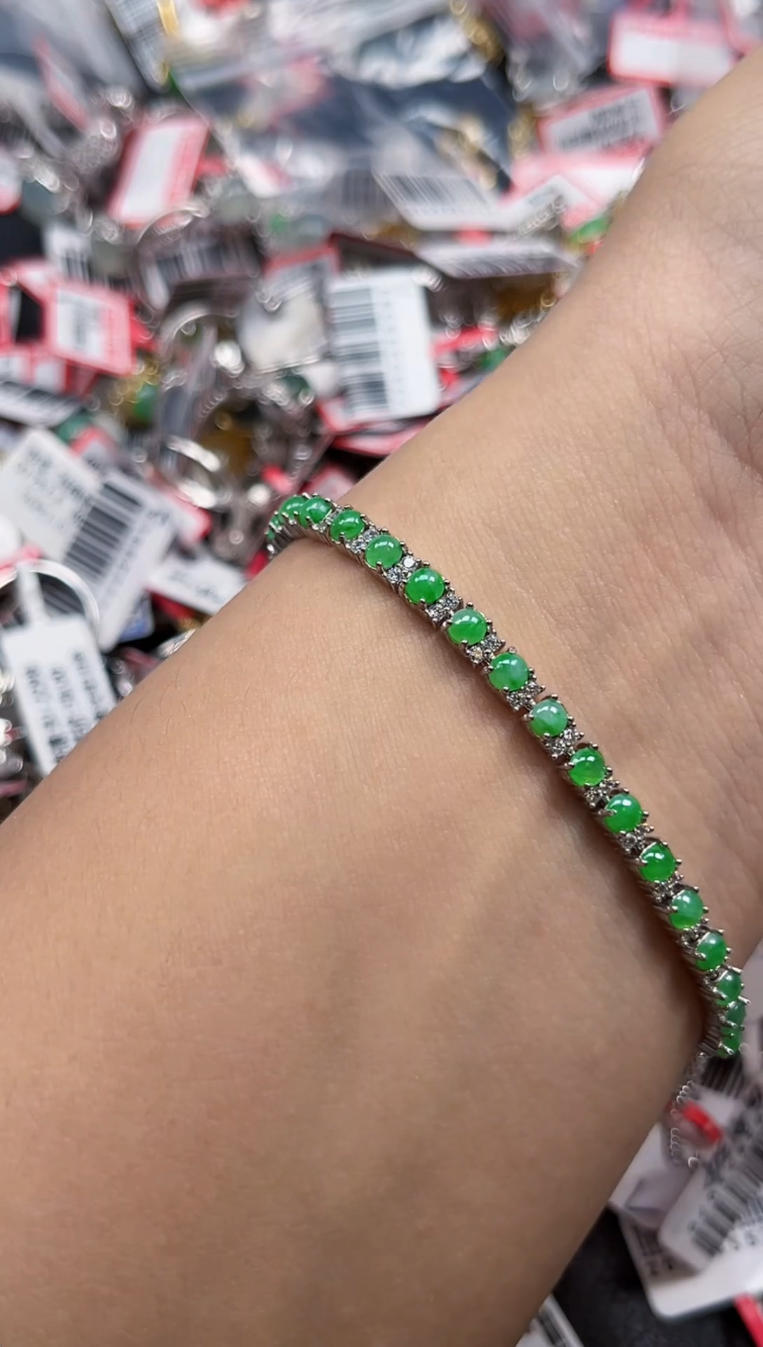 银S925镶嵌戒指翡翠天然A货缅甸翡翠