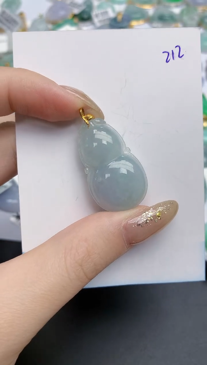 【闪购商品】翡翠颈饰18K金镶嵌天然缅甸翡翠A货