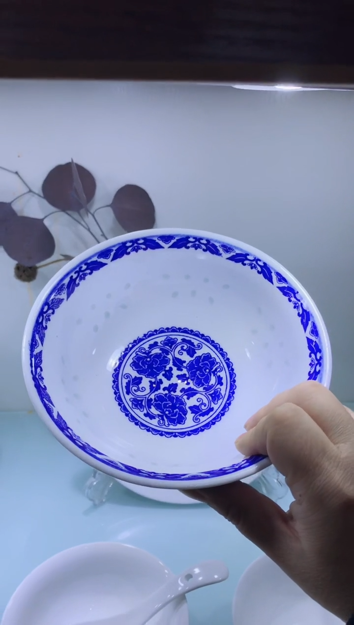 【闪购商品】白瓷【闪购商品】青花玲珑三级品6英寸面碗