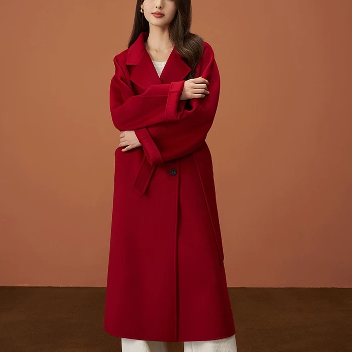 Luoxi/罗皙大衣双面呢大衣女装西装气质时尚百搭女士E101801