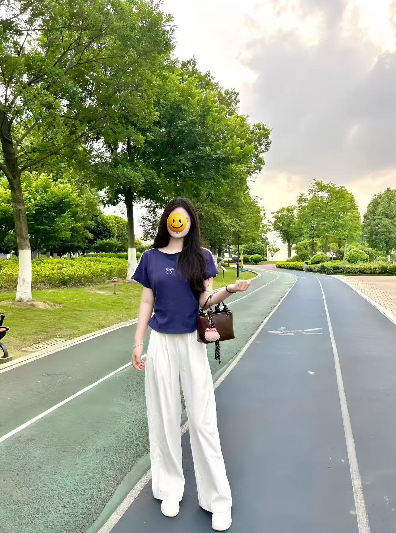 2025新款女式夏季高腰松紧奶芙阔腿裤时尚休闲百搭休闲裤