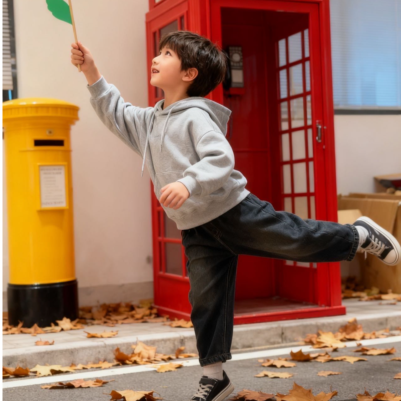 0284黑色小熊休闲裤加厚秋冬保暖男童女小童(gyd)