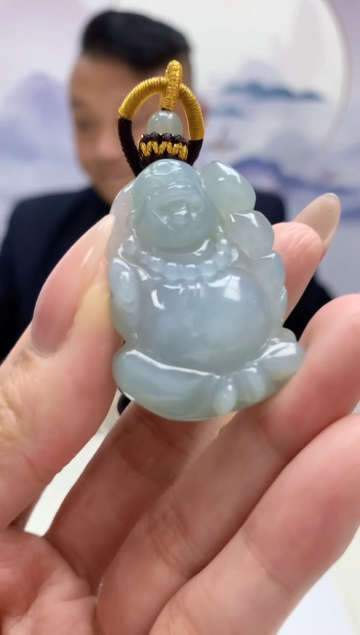 【闪购商品】定制翡翠未镶嵌4969MM-毛货挂件88