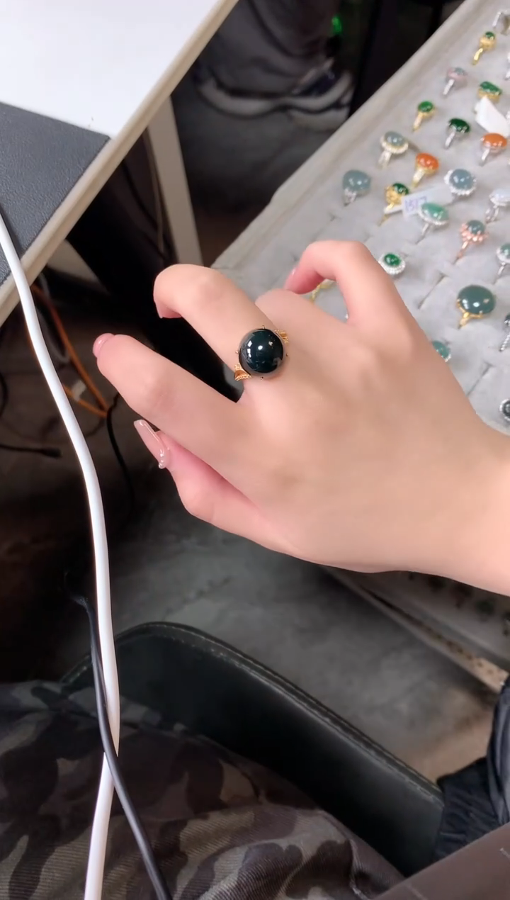 【闪购商品】翡翠戒指银S925镶嵌51324124